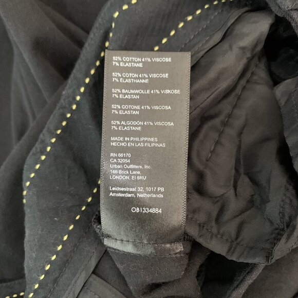 Anthropologie Maeve Chino Pants 2 Black Stretch Workwear Soft Casual Trendy - Picture 7 of 7